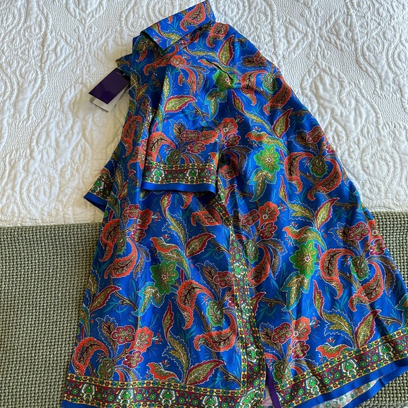 NEW WITH TAGS - Ralph Lauren - Paisley Silk Shirt - XL - Picture 7 of 11